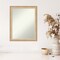 Amanti Art Non-Beveled Wall Mirror, Eva Black Silver Narrow Frame